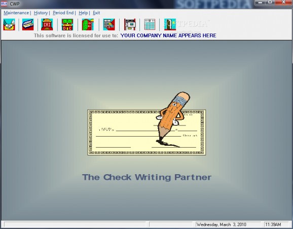 The Check Writing Partner screenshot