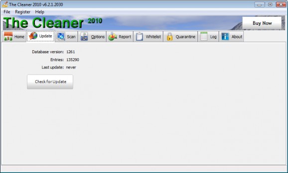 The Cleaner Database Update screenshot