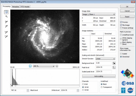 The ESA/ESO/NASA Photoshop FITS Liberator screenshot