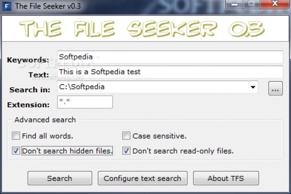 The File Seeker screenshot