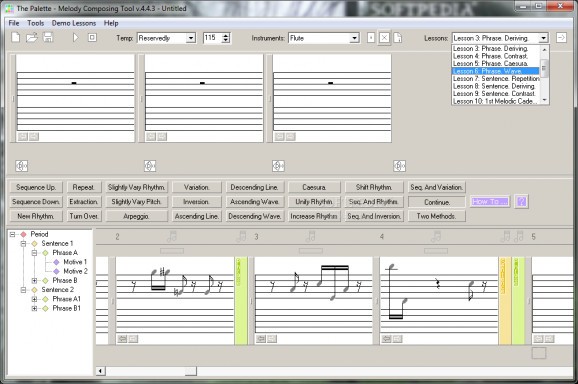 The Palette - Melody Composing Tool screenshot