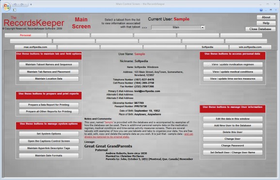 The RecordsKeeper screenshot