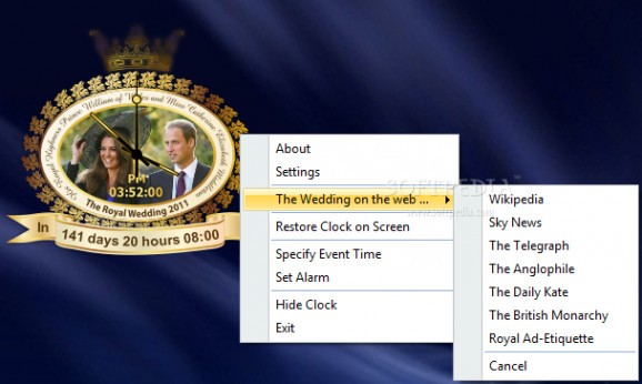 The Royal Wedding Countdown Clock screenshot