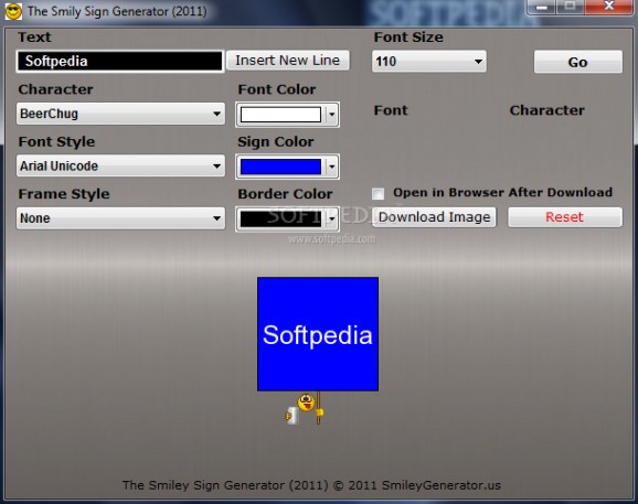The Smiley Sign Generator 2011 screenshot
