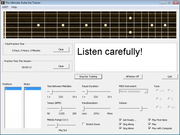 The Ultimate Guitar Ear Trainer screenshot