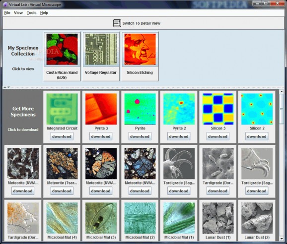 VirtualLab (formerly The Virtual Microscope) screenshot