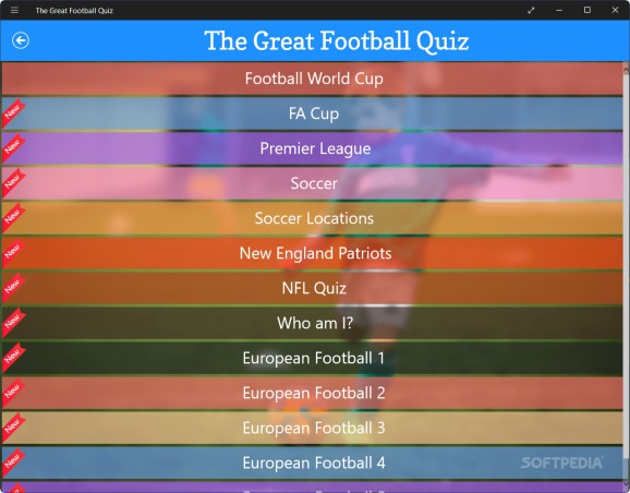 The Great Football Quiz screenshot