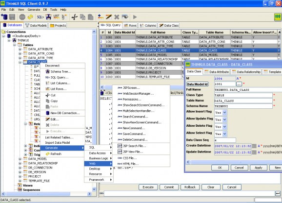 ThinkUI SQL Client screenshot
