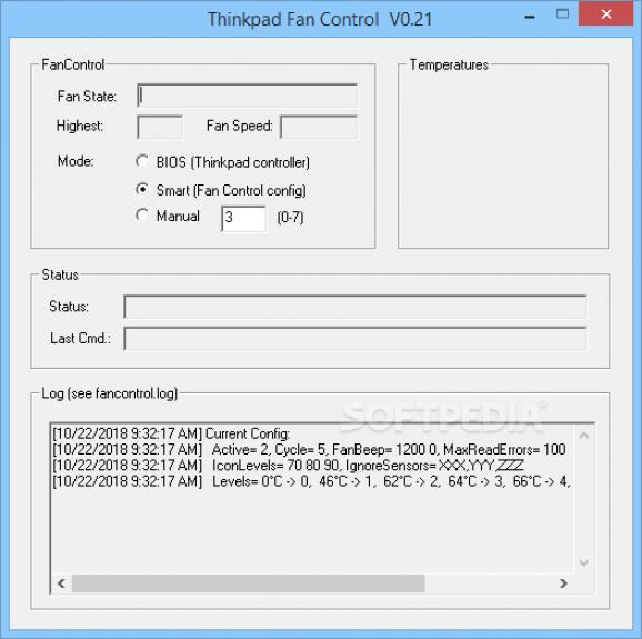 Thinkpad Fan Controller (tpfancontrol) screenshot