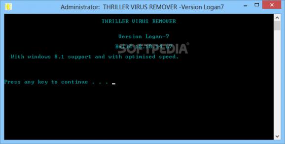 Thriller Virus Remover screenshot
