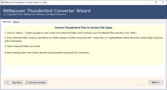 BitRecover Thunderbird Converter Wizard screenshot
