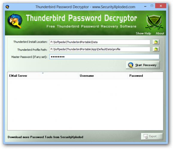 ThunderbirdPassDecryptor Portable screenshot