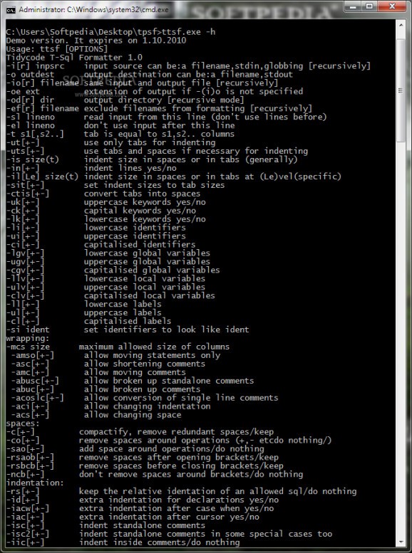 Tidycode T-Sql Formatter screenshot