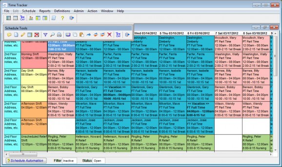 Time Tracker Employee Scheduling Software screenshot