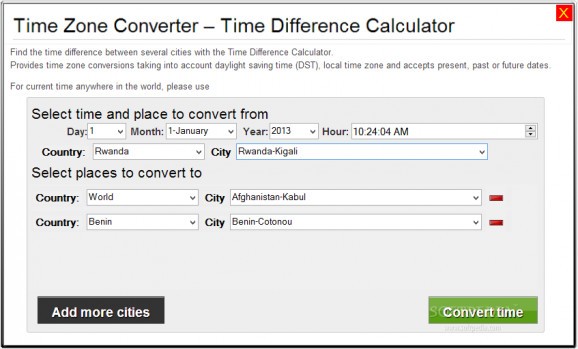 Time Zone Converter - Time Difference Calculator screenshot