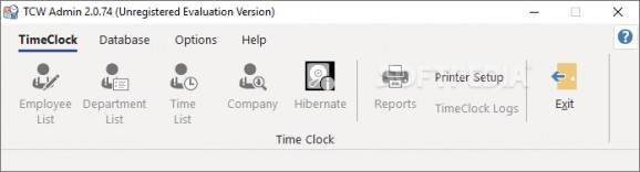 TimeClockWindow screenshot
