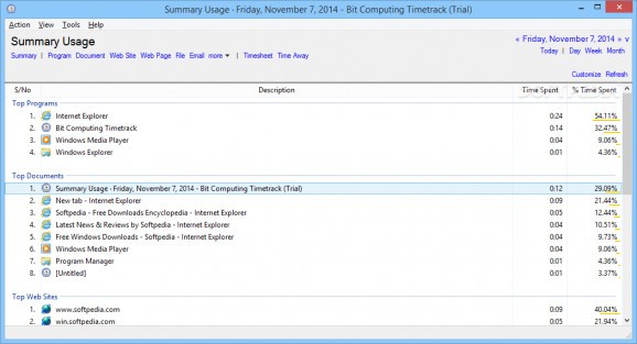 Bit Computing Timetrack screenshot
