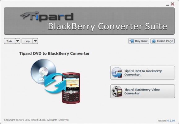 Tipard BlackBerry Converter Suite screenshot
