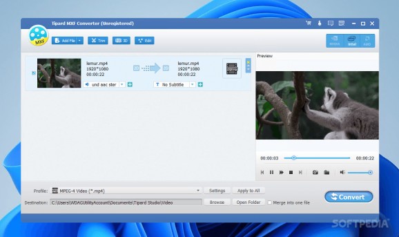 Tipard MXF Converter screenshot