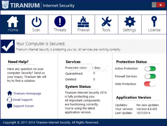 Tiranium Internet Security screenshot