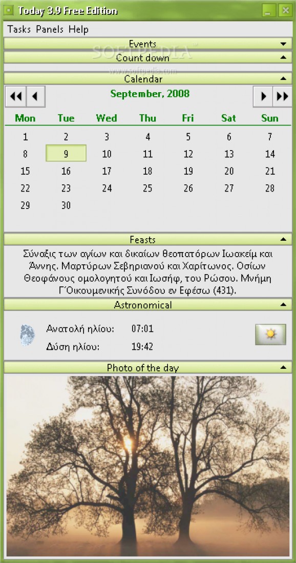 Today Greek Calendar screenshot
