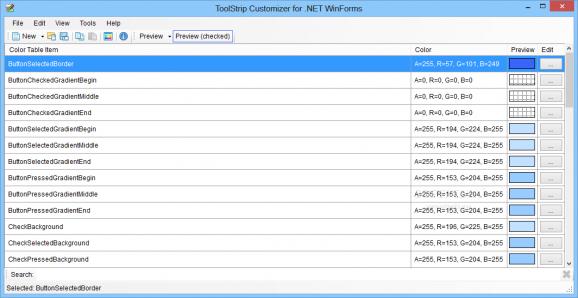 ToolStrip Customizer for .NET WinForms (formerly ToolStrip Customizer) screenshot