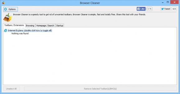 Browser Cleaner (formerly Toolbar Cleaner) screenshot