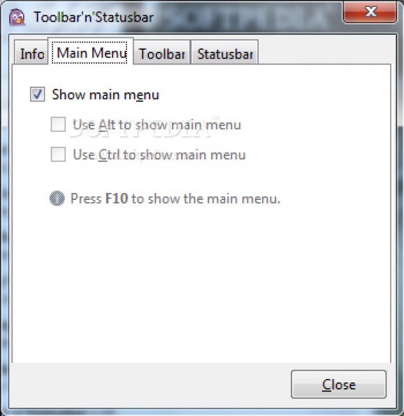 Toolbar'n'Statusbar screenshot