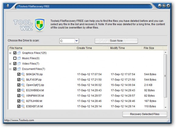Toolwiz File Recovery screenshot
