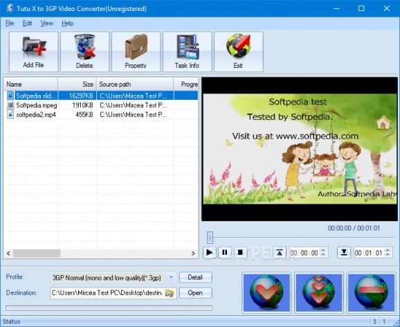 Tutu X to 3GP Video Converter screenshot