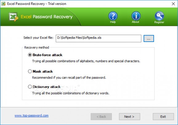 Excel Password Recovery screenshot