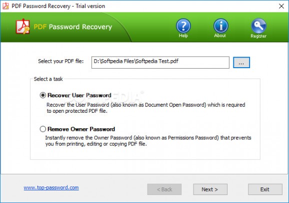 PDF Password Recovery screenshot