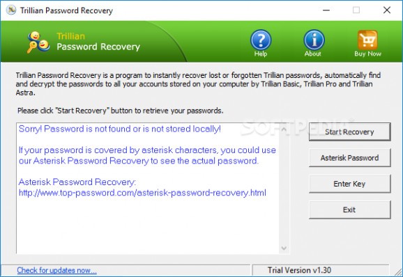 Trillian Password Recovery screenshot