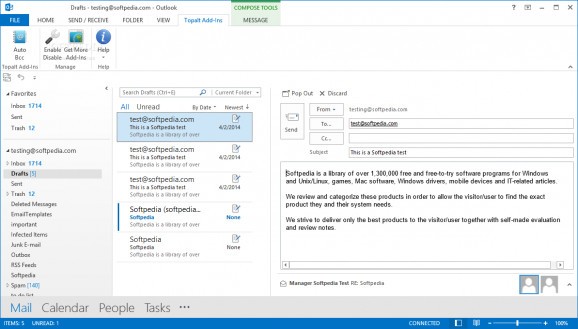 Topalt Auto Bcc for Outlook screenshot
