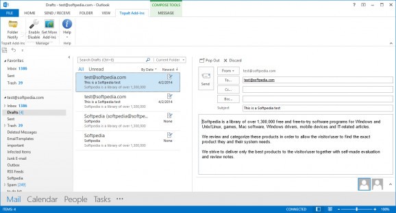 Topalt Folder Notify for Outlook screenshot