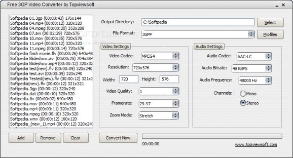 Free 3GP Video Converter by Topviewsoft screenshot