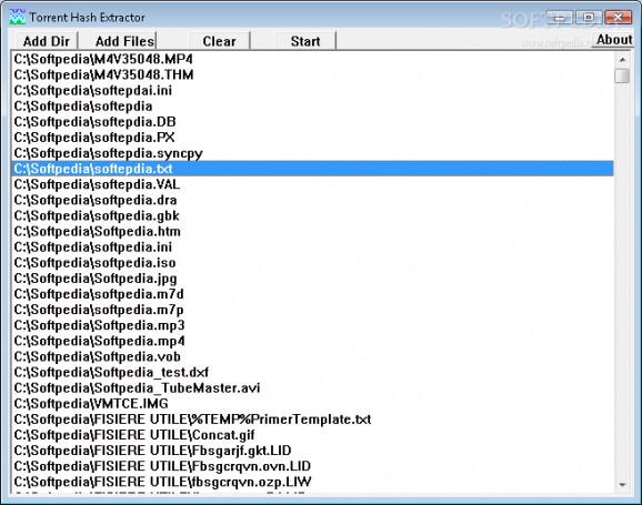 Torrent Hash Extractor screenshot