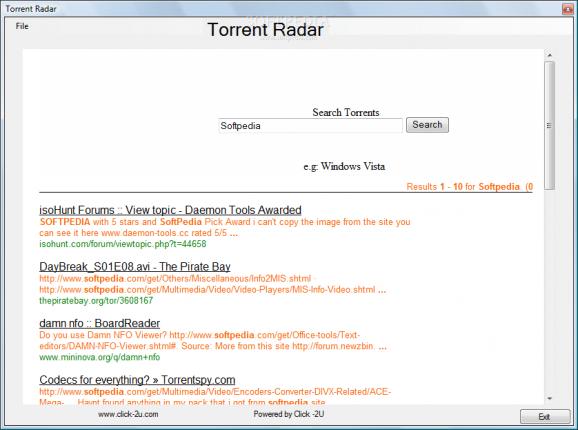Torrent Radar screenshot