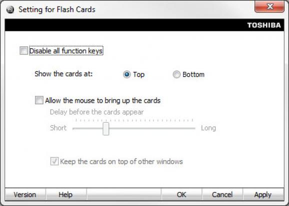Toshiba Flash Cards Support Utility screenshot