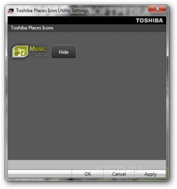 Toshiba Places Icon Utility screenshot