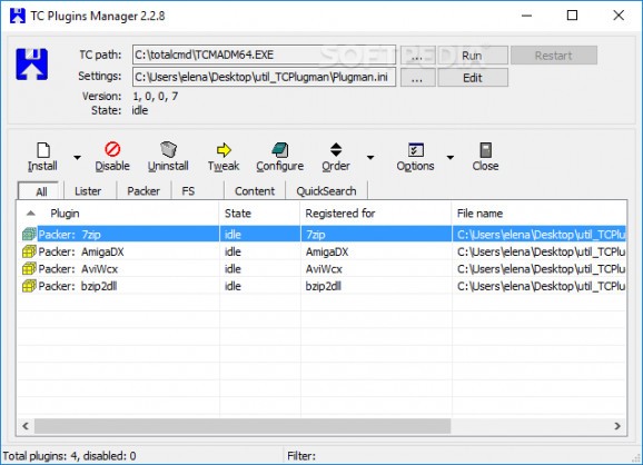 TC Plugins Manager screenshot