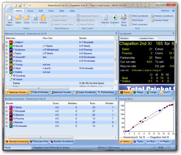 Total Cricket Scorer screenshot