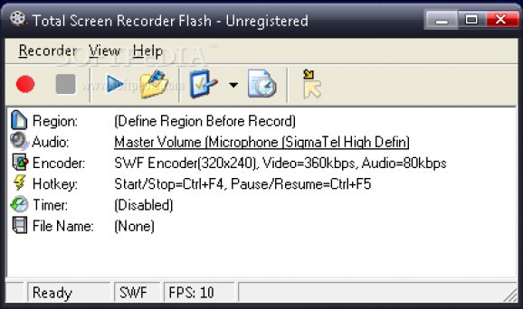 Total Screen Recorder Flash screenshot