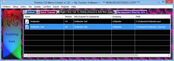 Traction CD Menu Creator screenshot