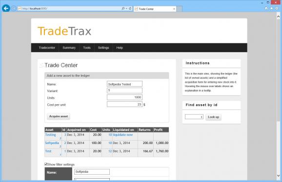 TradeTrax screenshot
