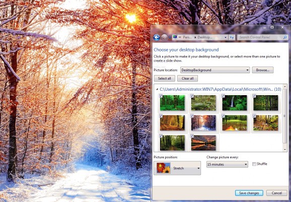 Tranquil Forest Windows 7 Theme screenshot