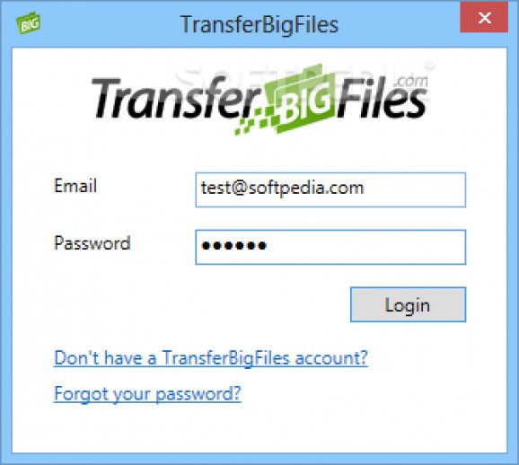 TransferBigFiles screenshot