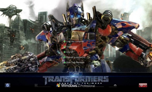 Transformers 3 Logon Screen Pack screenshot