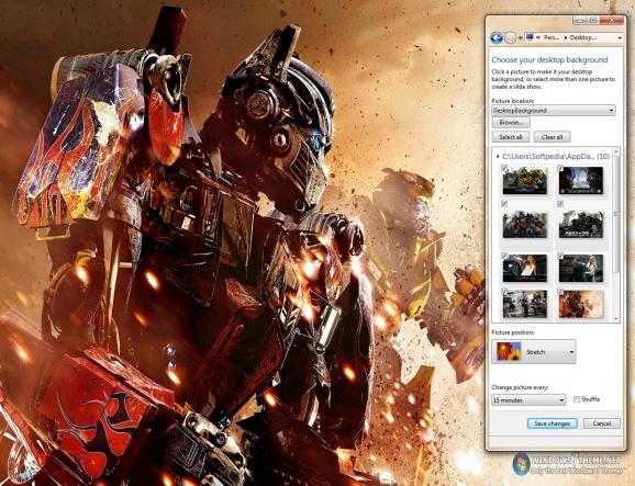 Transformers 3 Windows 7 Theme screenshot