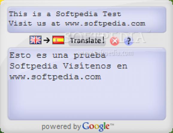 Translate Gadget screenshot